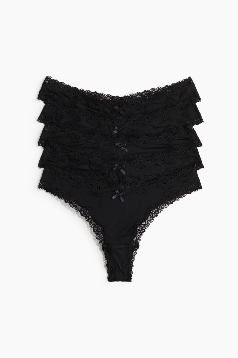 5-pack Microfiber and Lace Brazilian Briefs H&M