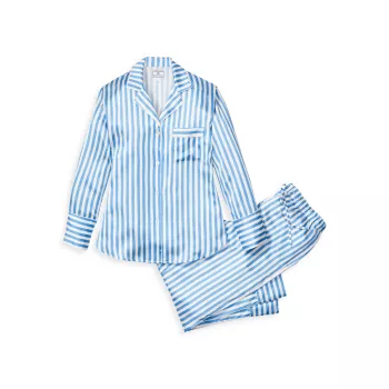 Striped Silk Pajamas Petite Plume