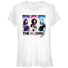 Juniors' The Marvels Banner Portraits Graphic Tee Marvel