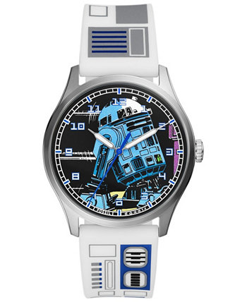 Часы унисекс, специальное издание Star Wars R2-D2, белые силиконовые часы с тремя стрелками, 42 мм Fossil