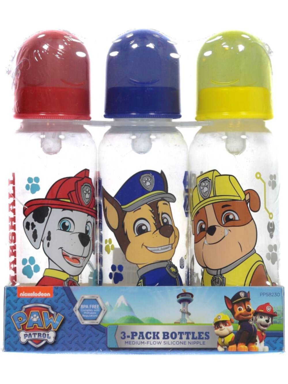 Paw Patrol "Safety Plans" 3-Pack Bottles (9 oz.) - red/multi, one size Paw Patrol