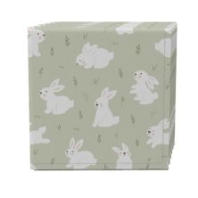 Napkin Set of 4, 100% Cotton, 20x20&#34;, Bunnies in the Grass Fabric Textile Products
