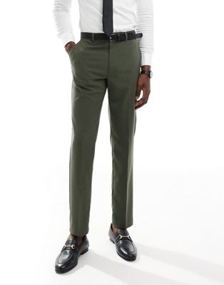 ASOS DESIGN slim suit pants in dark green ASOS DESIGN