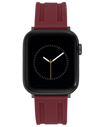 Мужской силиконовый ремешок премиум-класса бордового цвета, совместимый с Apple Watch 42/44/45/Ultra/Ultra 2 Vince Camuto