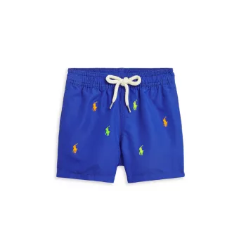 Шорты для плавания Traveler с завязками на шнурке для маленьких мальчиков Polo Ralph Lauren