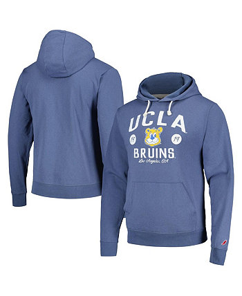 Мужская синяя рваная толстовка с капюшоном UCLA Bruins Bendy Arch Essential League Collegiate Wear