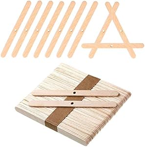 BEADNOVA Candle Wick Holders for Candle Making Wooden Wick Holder Centering Device Bar for DIY and Making (150 pcs) Beadnova