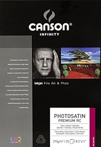 Canson Infinity PhotoSatin Fine Art Paper, 270 Gram, 8.5 x 11 Inch, 25 Sheets Canson