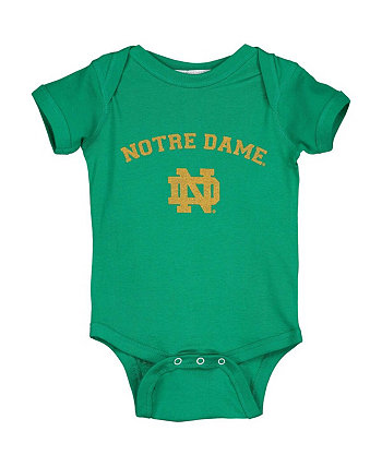 Infant Boys and Girls Green Notre Dame Fighting Irish Arch & Logo Bodysuit Two Feet Ahead