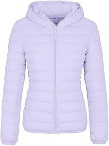 Wantdo Women's Hooded Packable Ultra Light Weight Short Down Jacket Wantdo