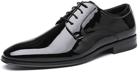 Мужские Оксфорды DECARSDZ Classic Formal Lace-up из искусственной лакированной кожи для свадебного костюма и смокинга Decarsdz