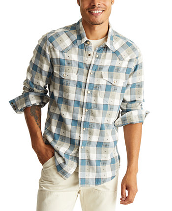 Мужская жаккардовая рубашка в стиле вестерн с длинными рукавами и застежкой спереди Frye