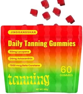 Tanning Gummies (Жевательные конфеты) | Natural Tanning Supplement with Astaxanthin 24mg ，Lycopene 50mg and Beta Carotene 7.5mg | Natural Sun Tan Support Pills |Best Astaxanthin Supplements for Skin Health & Glow (1pc) Generic