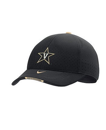Мужская черная кепка Vanderbilt Commodores 2022 Sideline Classic99 Swoosh Performance Flex Hat Nike