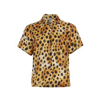 Leopard Silk Camp Shirt RAQUEL ALLEGRA