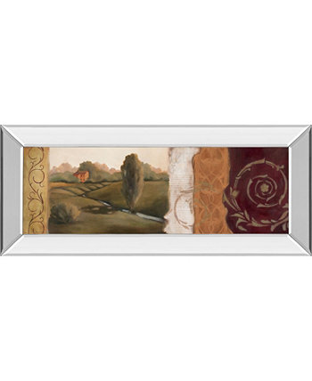 Картина на стене с принтом "Тосканская сцена Il" в зеркальной раме - 18 "x 42" Classy Art
