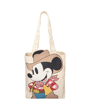 Mickey Mouse Western Canvas Tote Bag Loungefly