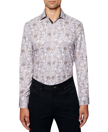 Мужская приталенная классическая рубашка с принтом пейсли Society of Threads