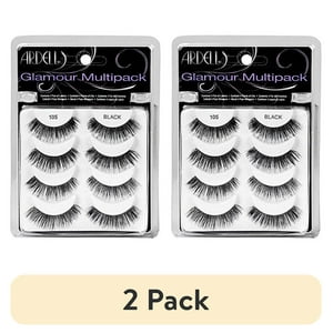 (2 pack) Ardell Eyelashes ~ Glamour Multipack, 4 Pairs, 105, Black ARDELL