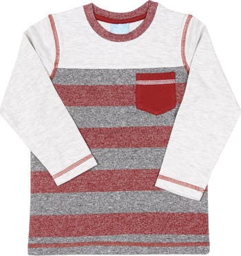 Striped Long Sleeve Pocket T-Shirt BEAR CAMP