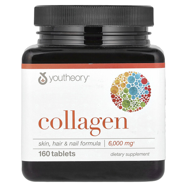 Коллаген - 6000 мг - 160 таблеток - Youtheory Youtheory