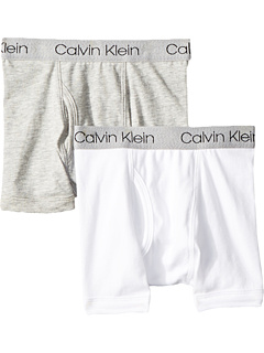 2 пары хлопковых боксеров-стрейч (для маленьких / больших детей) Calvin Klein