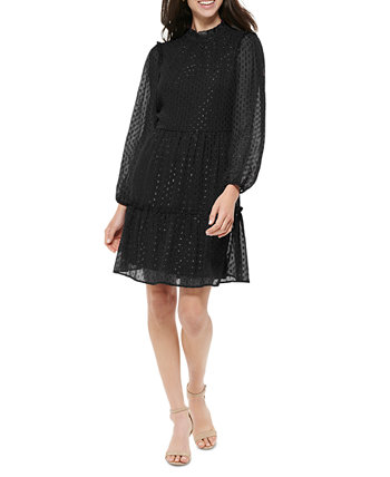 Женское Платье Tommy Hilfiger Petite Glitter Dot Chiffon Shift Tommy Hilfiger