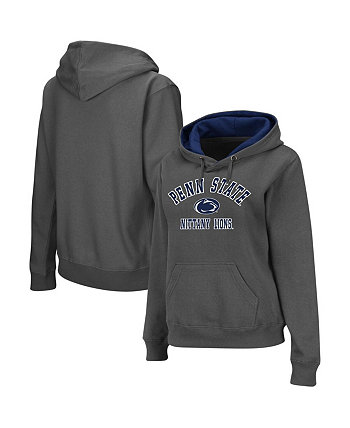 Женский темно-серый пуловер с капюшоном Penn State Nittany Lions Arch and Logo 2 Stadium Athletic