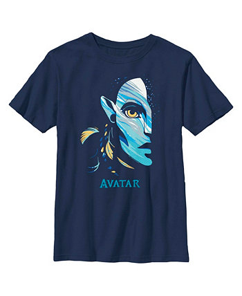Boy's Avatar: The Way of Water Neytiri Face Logo Child T-Shirt 20th Century Fox