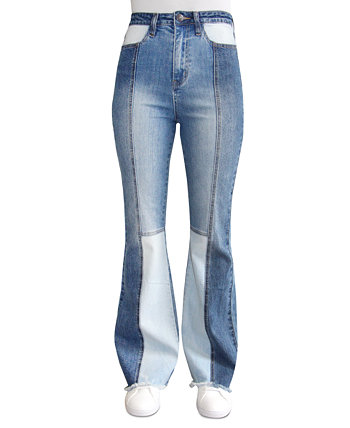 Расклешенные джинсы с высокой посадкой для подростков в стиле пэчворк Almost Famous