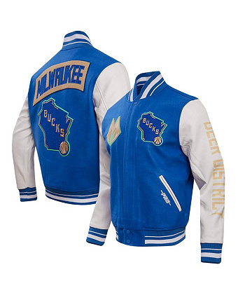 Мужская университетская куртка с молнией во всю длину Royal Milwaukee Bucks 2023/24 City Edition Pro Standard
