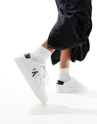 Calvin Klein Jeans classic cupsole lace up sneakers in multi Calvin Klein