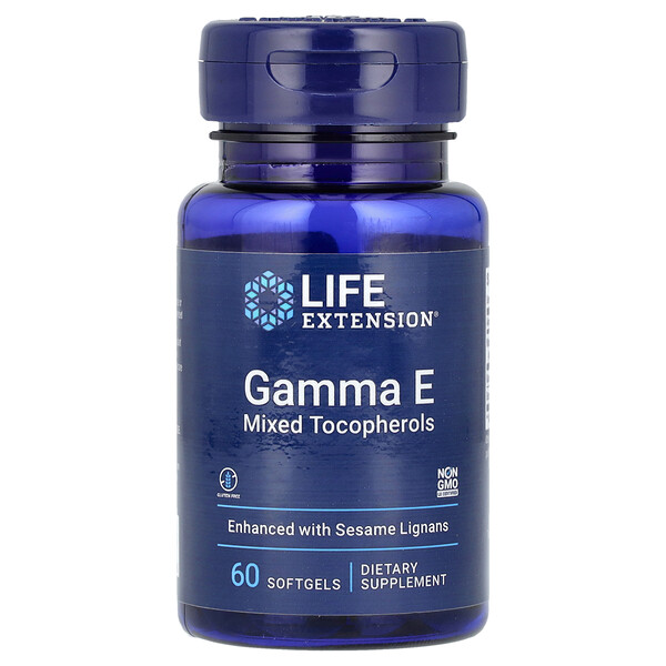 Gamma E Смешанные Токоферолы - 60 капсул - Life Extension Life Extension