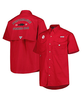 Men's Crimson Oklahoma Sooners Bonehead Button-Up Shirt Columbia
