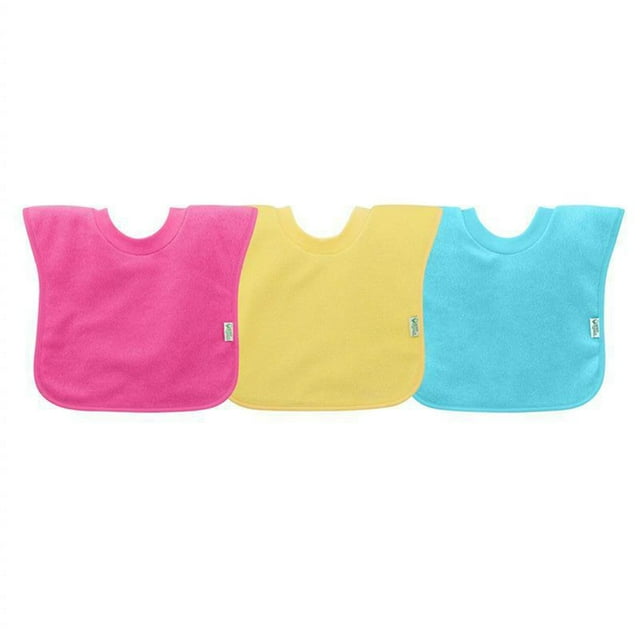 green sprouts Pull-over Stay-dry Toddler Bib (3pk)-Pink Set Green sprouts