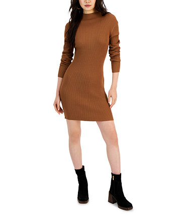 Мини-платье-свитер рельефной вязки для юниоров с воротником-стойкой Hooked Up by IOT
