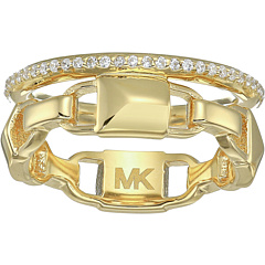 Кольцо с бриллиантами Mercer Link Pavé Halo, украшенное драгоценными металлами Michael Kors