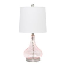 Настольная лампа из прозрачного стекла элегантного дизайна - розовый кварц Elegant Designs