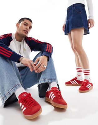 adidas Originals Gazelle Indoor sneakers in red and white Adidas