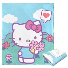 Hello Kitty Picking Flowers Throw Blanket Licensed Character