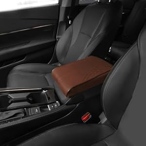 Car Center Console Cover, Leather Memory Foam Armrest Cushion Protection Pad, Waterproof Hand Rest Pillow with Height Increase, Universal Car Accessories Arm Rest Cushion for Most Cars (12.6" x 8.5") Tecledsn