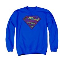 Superman Tattered Shield Adult Crewneck Sweatshirt Licensed Character