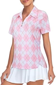 Misyula Style Womens Golf Polo Shirts Quarter Zip Short Sleeve Quick Dry Workout Tops Misyula Style