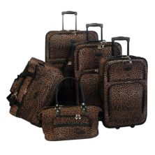 Набор чемоданов American Flyer из 5 предметов коричневого цвета с леопардовым принтом American Flyer