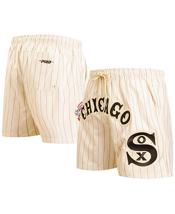 Мужские кремовые классические тканые шорты в тонкую полоску Chicago White Sox в стиле ретро Pro Standard