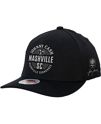 Мужская черная регулируемая кепка Nashville SC x Johnny Cash Mitchell & Ness