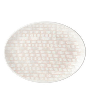 Текстурированные нейтральные овальные тарелки Добби Lenox