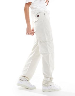 Tommy Jeans Harper high rise cargo pants in beige Tommy Jeans