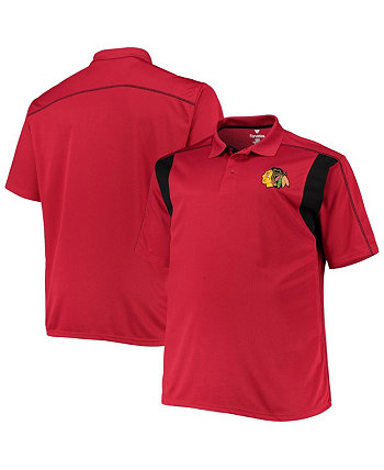Мужская красная рубашка-поло Chicago Blackhawks Big and Tall Birdseye Profile