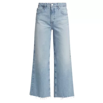 Укороченные джинсы Saige с широкими штанинами AG Jeans